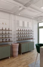 Product display area at Soveral salon