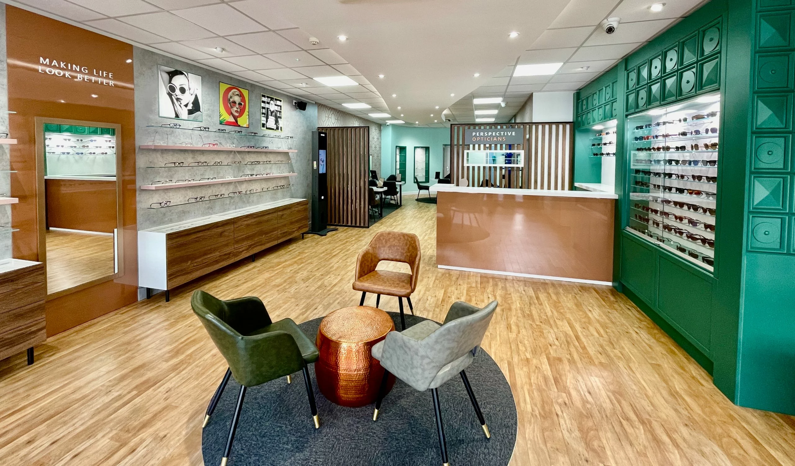 The retail space at Perspective Opticians